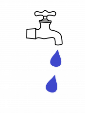 two drips from faucet
