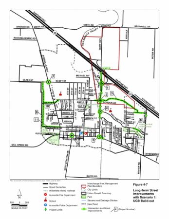 Street Map of Aumsville