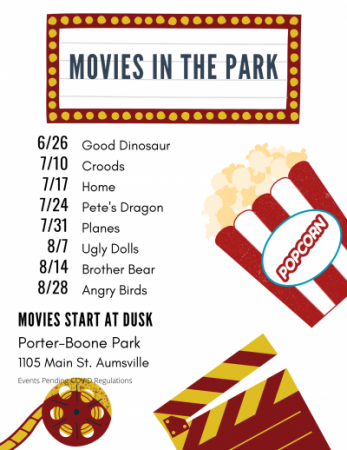 schedule of movies in the park 