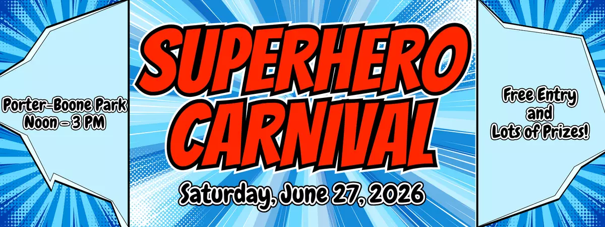 Noon to 3 pm at Porter Boone Park on June 27th 2026