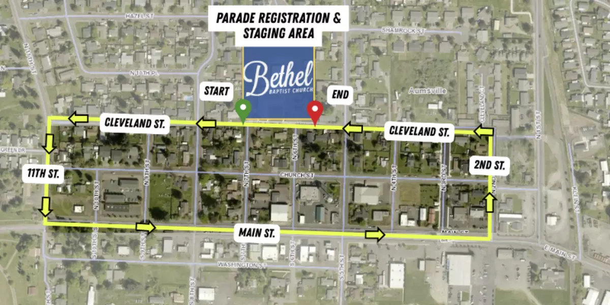 Corn Festival Parade Route
