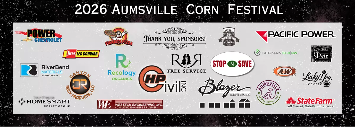 Business logos of Corn Festival sponsors