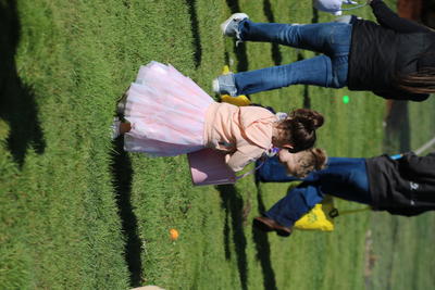 Little Girl Hunting for Eggs