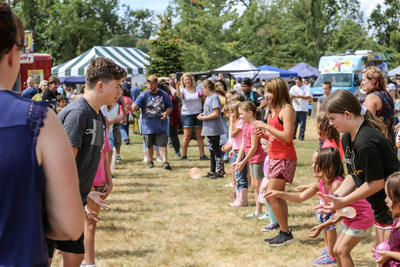 lined up for egg toss
